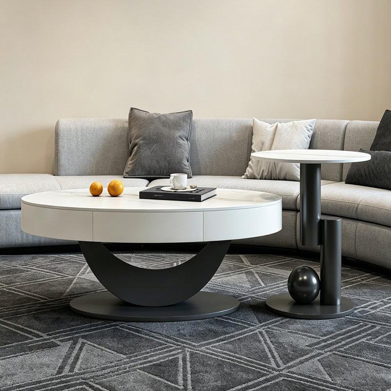 Minimalist Small Apartment Home Oval Coffee Table