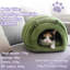 Lit-grotte pour chat avec coussin en mousse à mémoire de forme, lit pour animaux en peluche fermé pour les chats d'intérieur et les petits animaux de compagnie