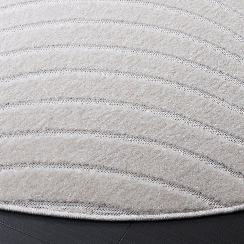 Stella Performance Abstract Indoor Rug, Round 6'7"