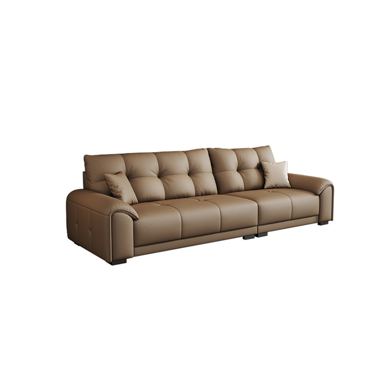 Italian simple straight sofa, 35.43" H x 86.61" W x 37.4" D, 3