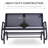 Patio Double Swing Rocking Chair , 2 Outdoor Glider Bench With - Sling Fabric & Powder Coated Steel Frame For Garden Backyard Porch, Black, 46.82" L X 27.5" W 33.5" H Chair, Bench. Frame. Comfortable