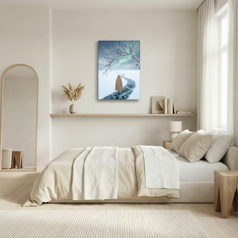 Ensemble de 1 tableau sur toile Chemin d'hiver, H 48 po x l 36 po, Wrapped Canvas