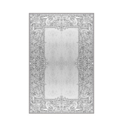 Stylish Woven Carpet, 4 x 6 Feet, 100% Polyester | Antibacterial, 3D Digital Printing, Non-Slip PVC Felt Dot Underside | Machine Washable, 0.4 in Pile Height, Perfect for Living Room & Bedroom Decor