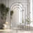  Arched Full-Length Floor Mirror with Aluminum Alloy Frame, Shatter-Resistant Glass, Freestanding or Wall Mounted-1114336363-1114336375