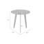 Burch Mid-Century 18.5 In. Round Grey Coffee Table With Tempered Glass Top