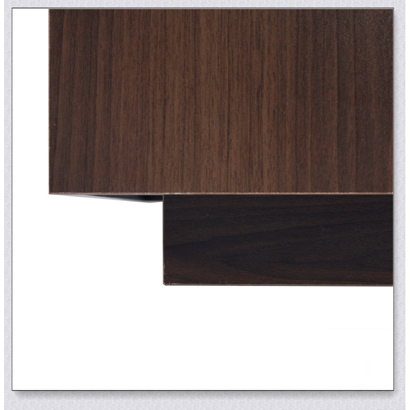 Multi-functional Square 360°Rotating Coffee Table with 2 Drawers, High Gloss 2-Tier Centre Table