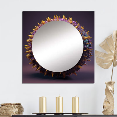 Lauree - Abstract Spirals Square Mirror For Wall Art Decor