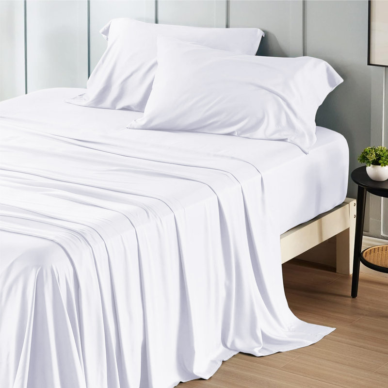200 Thread Count Egyptian-Like Cotton Flat Sheet – Breathable, Soft and Wrinkle-Free, White, Super King (6')