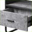 Meuble télé gris béton & amp; Meuble télé noir à 2 tiroirs pour téléviseurs de 42 po | Noir + gris | Moderne
