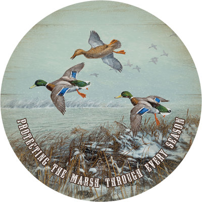 Trouver de l'eau libre, panneau rond de 53 cm (21 pouces), protection des marais