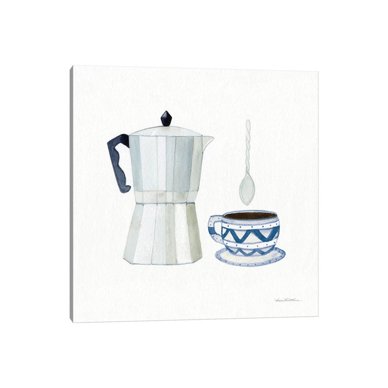 Coffee Break VII by Kathleen Parr McKenna - Wrapped Canvas Painting, 45.72 cm H x 45.72 cm W x 1.91 cm D