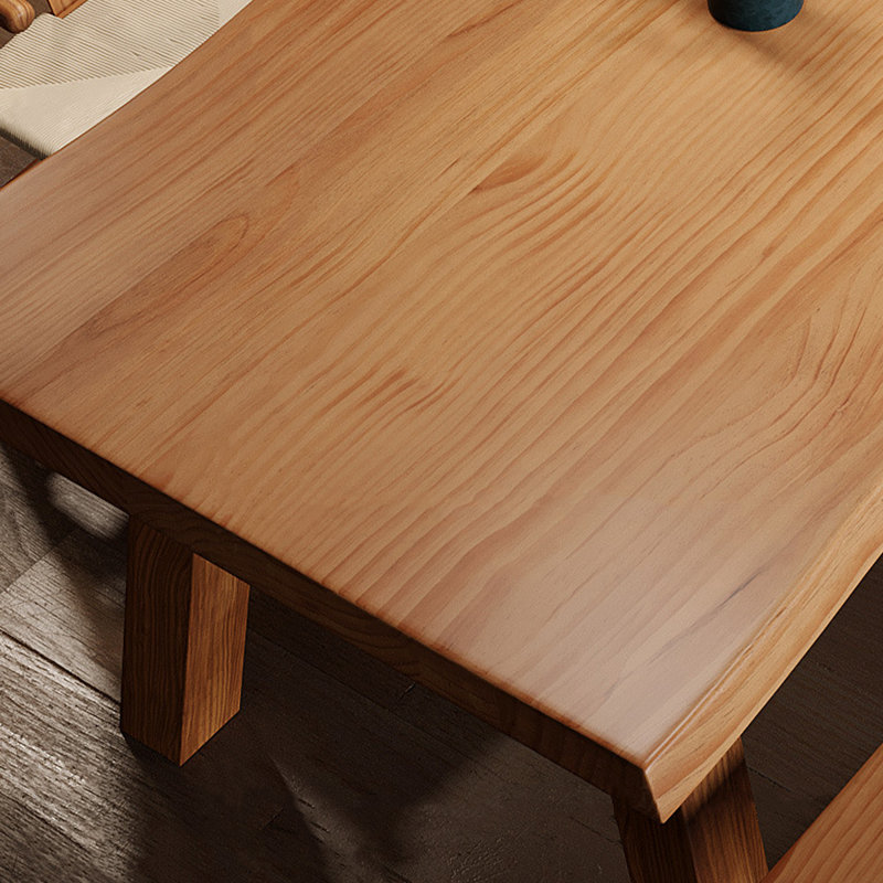Brown Rectangular Solid Wood Dining Table, 29.53"H x 78.74"L x 31.5"W