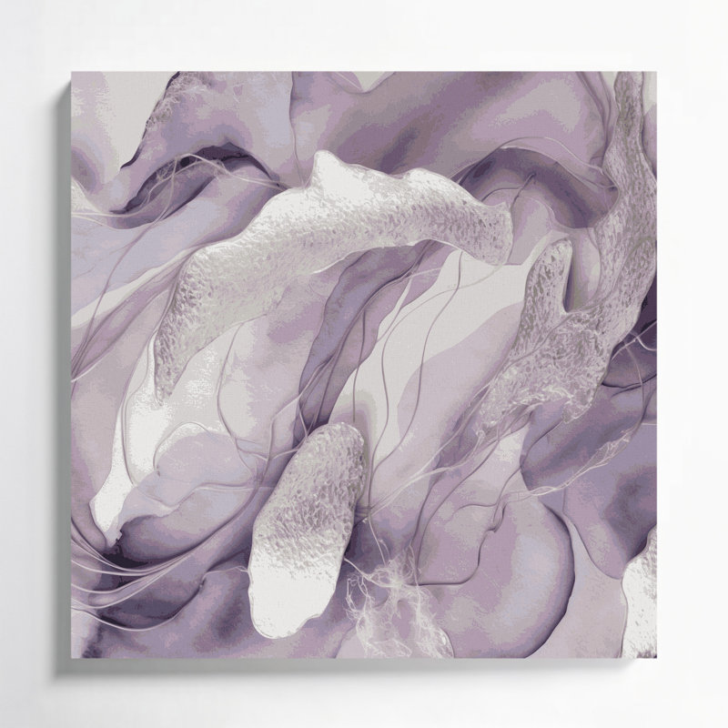 Aquarelle abstraite, art mural sur toile beige, H 32 po x l 32 po
