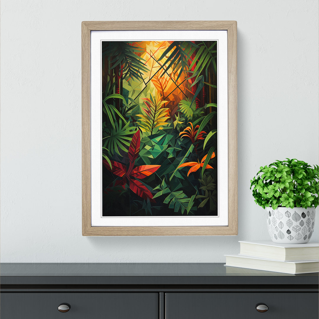 Jungle Geometric Art - Framed Print