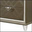 Table de chevet finition champagne foncé