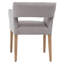 Joseph Grey Linen Narrow Track Arm Dining Chair With Cut Out