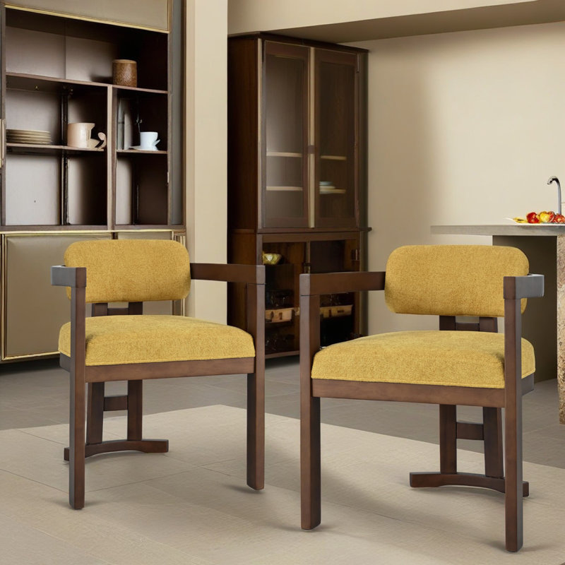 Ensemble de chaises de salle à manger rembourrées en bois durable pour espaces élégants
