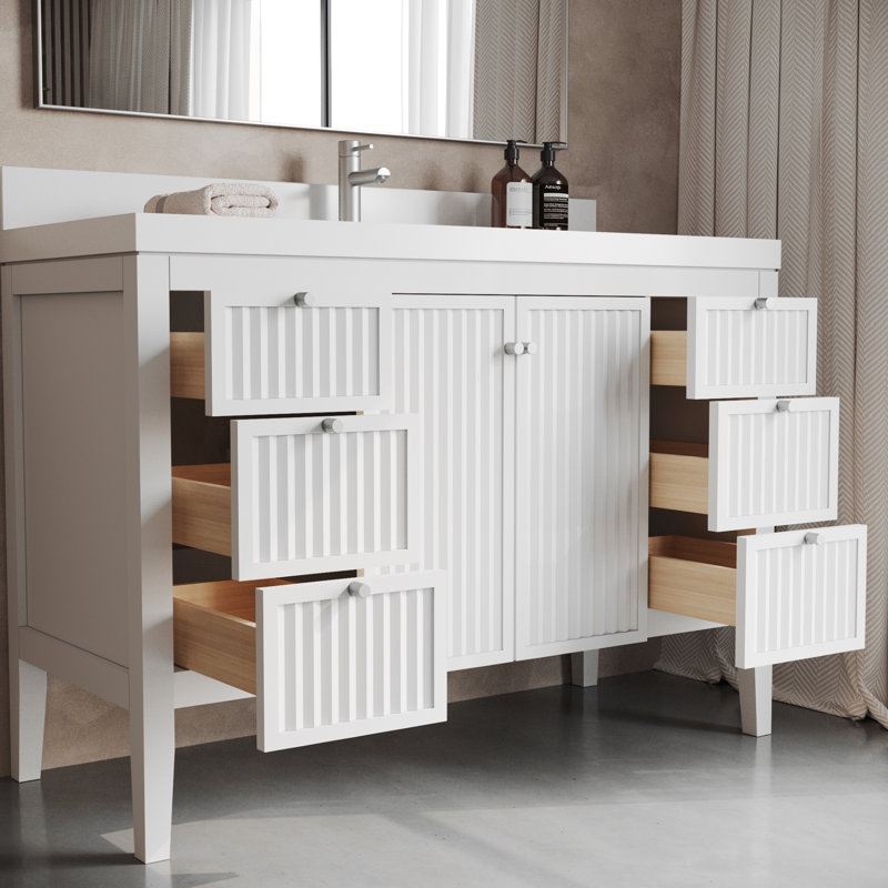 Davo 48in Single Vanity, White