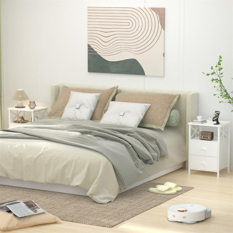 41cm W Metal Bedside Table