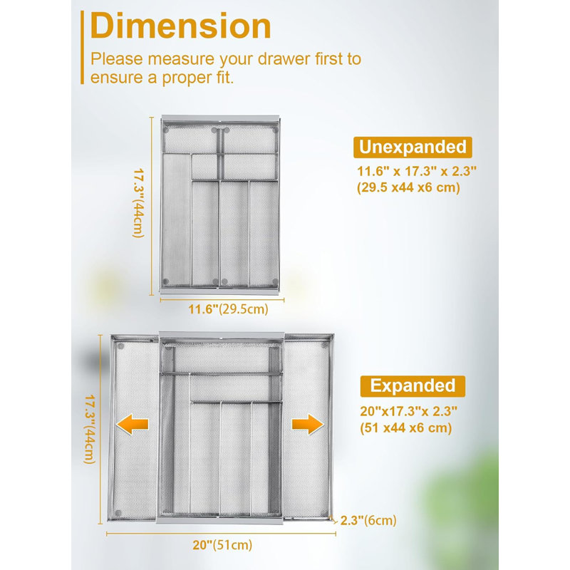Rangement extensible pour l'argenterie