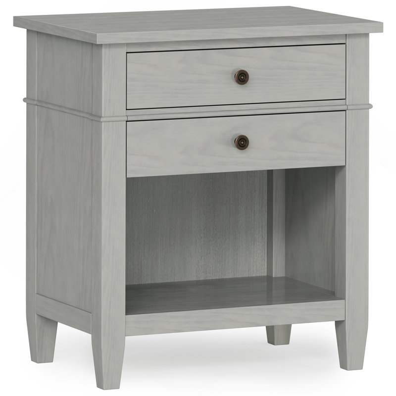 Carlton - Bedside Table - Fog Grey, Fog Gray