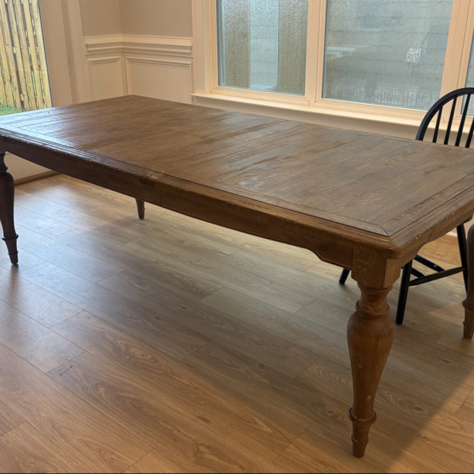 Busse Extendable Pine Solid Wood Base Dining Table