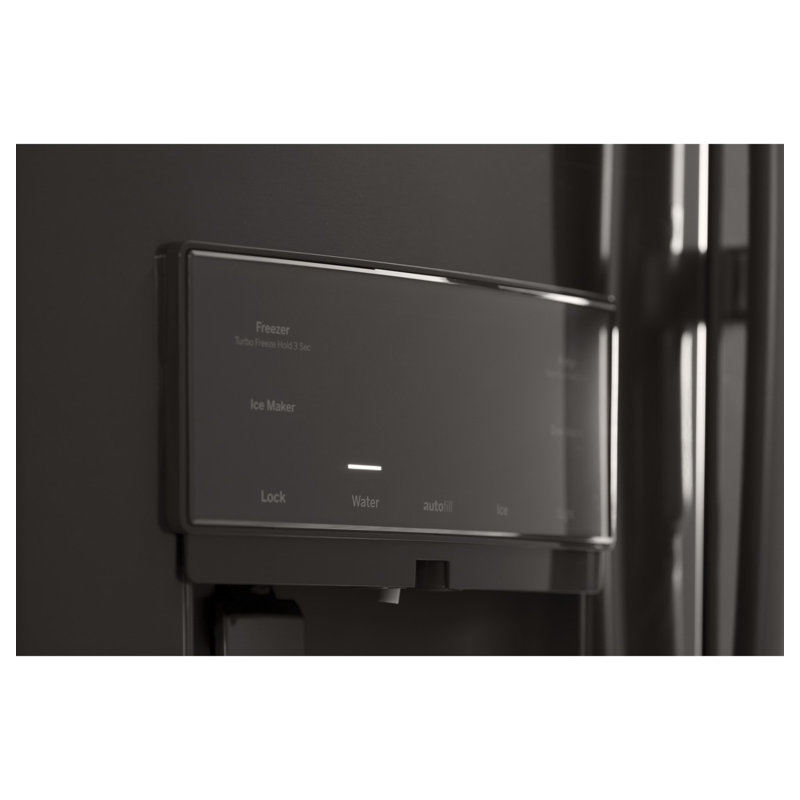 36" Energy Star® French Door 22.1 cu. ft. Refrigerator with Hands-free Autofill, Fingerprint Resistant Black Stainless
