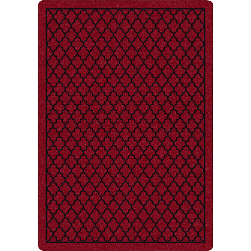 Winter Quilt Christmas Red, Rectangle 5'4" x 7'8"