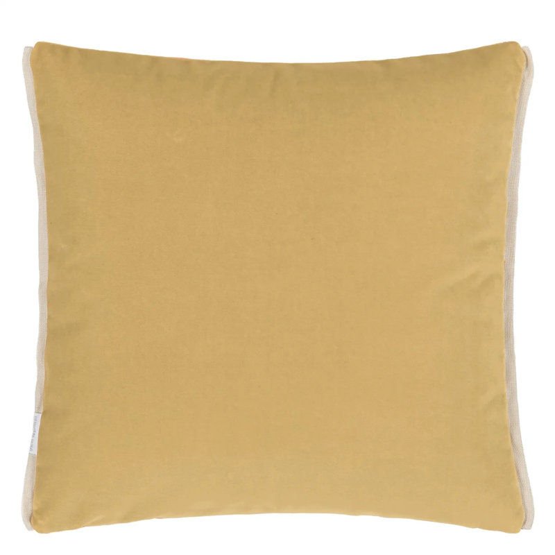Varese Velvet Decorative Pillow, 17" H x 17" W, Zinnia/Straw