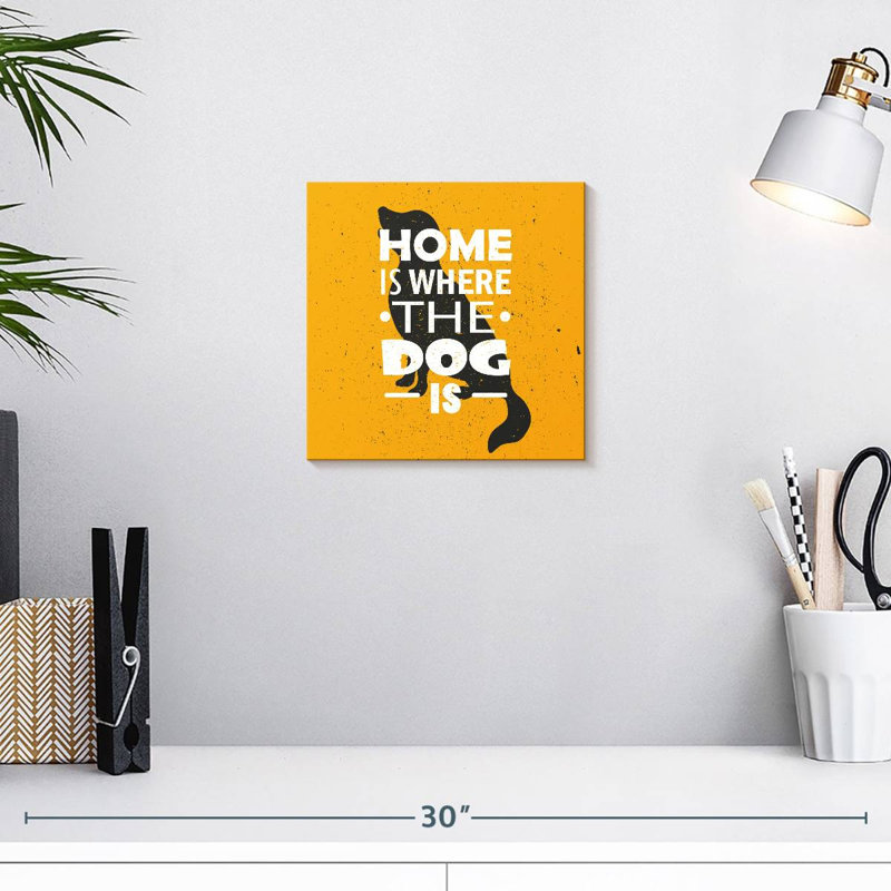 Tergel «The Dog Is Home», typographie, H 10 po x l 10 po