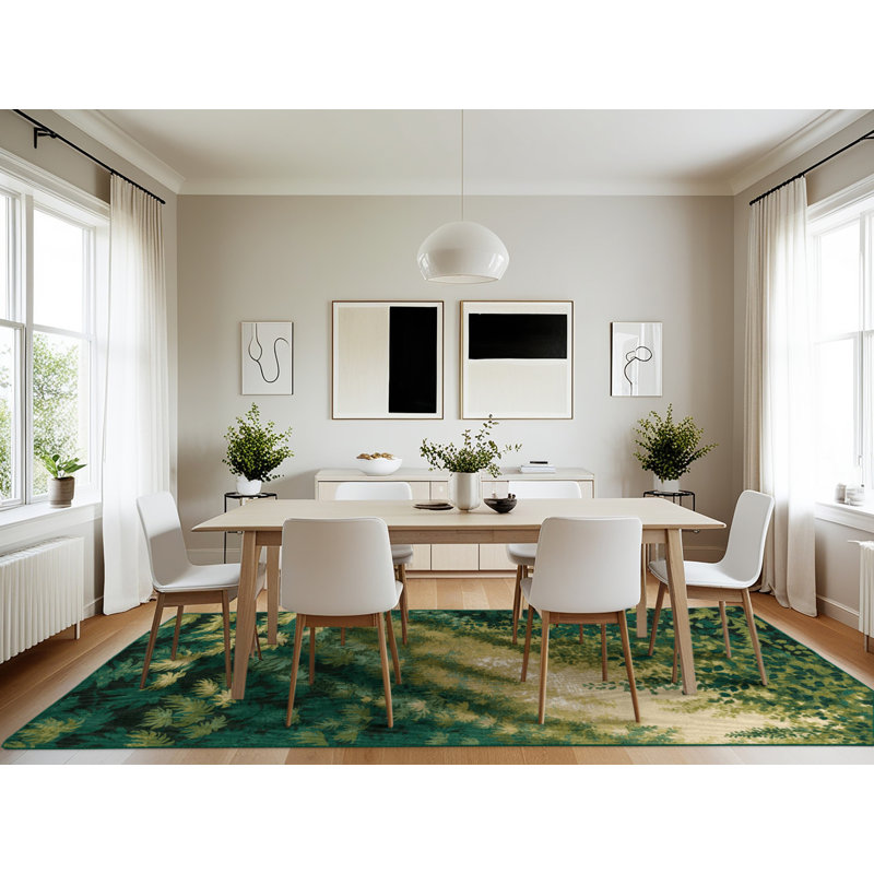 Tapis vert lavable à la machine, Rectangle 7 pi x 10 pi