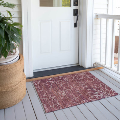 Tapis floral intérieur / extérieur lavable à la machine Chantille ACN2789