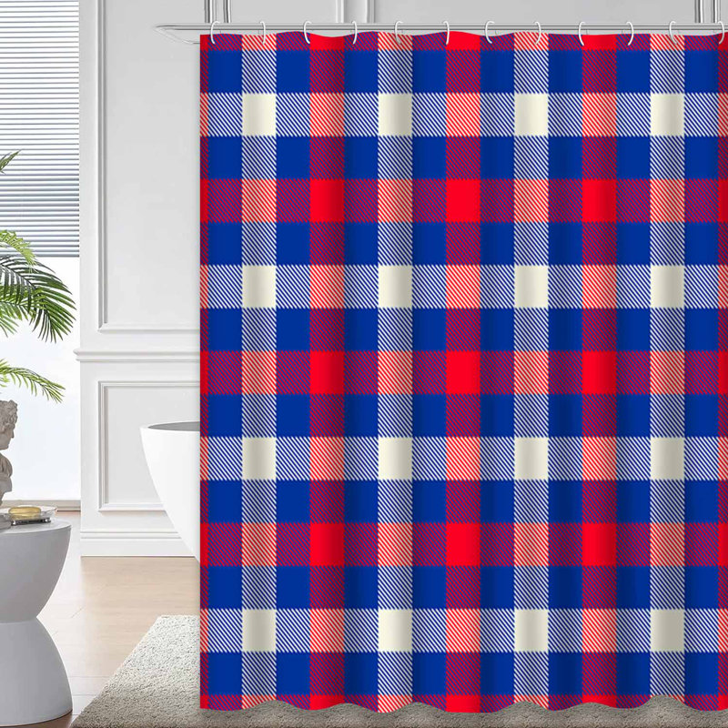 Rideau de douche Tartan, L 72 po x l 72 po