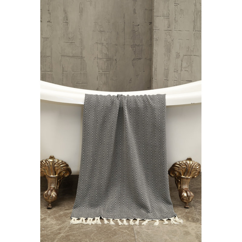Serviette de plage 100% coton Villalpando, gris