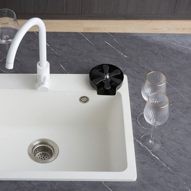Glass Rinser for Kitchen Sink, Matte Black
