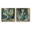 «Green Antique Ruins Dragon I - Dragons», art mural moderne 2 pièces-1936344939-1936344936-1936344934