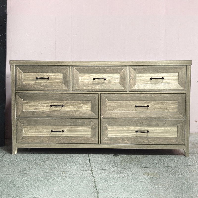 152cm W 7 - Drawer Chest of Drawers, Ivory White
