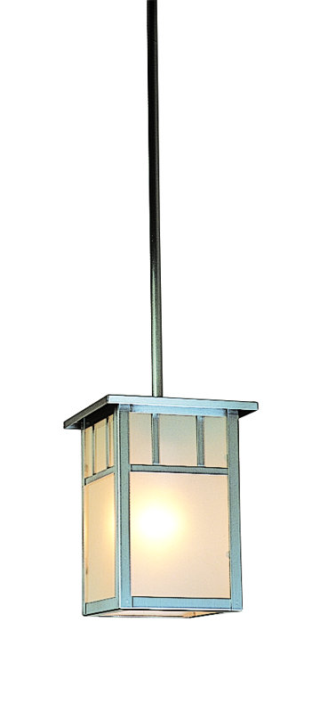 Telly Outdoor Hanging Lantern, Double T-bar, Pewter, Frosted