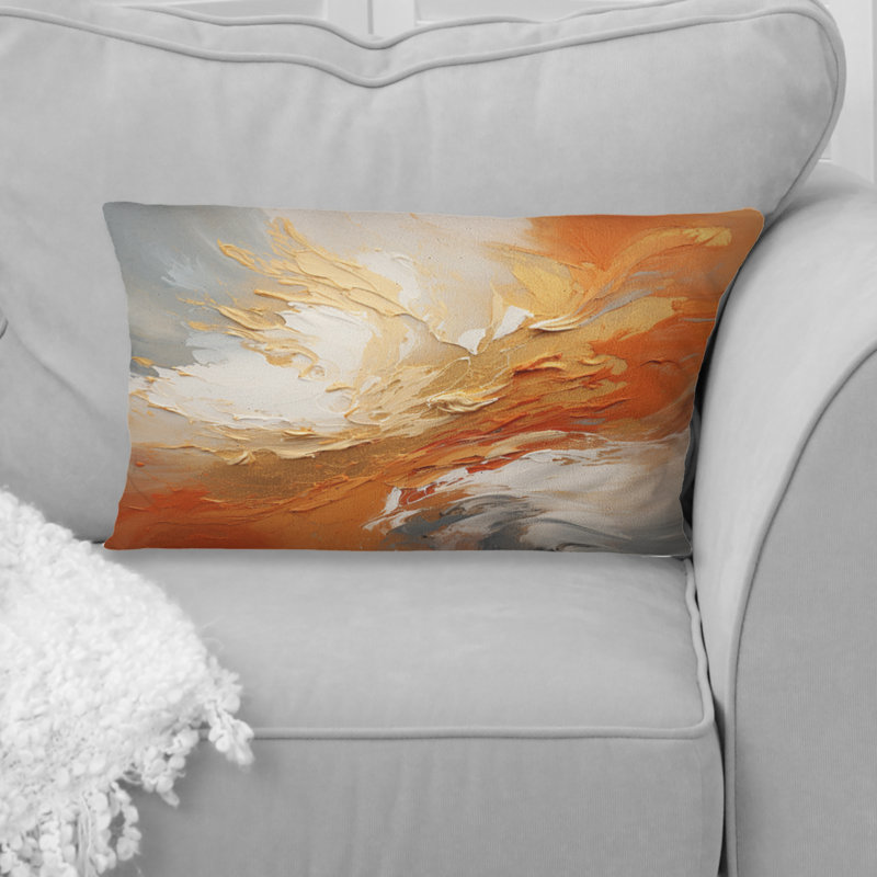 Coussin Golden Golden Surge - Abstract Spirals