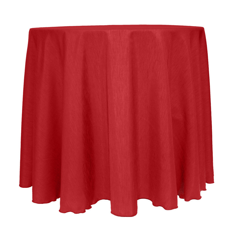 Solid Color Round Tablecloth, 120" x 120", 10 Pack, Holiday Red