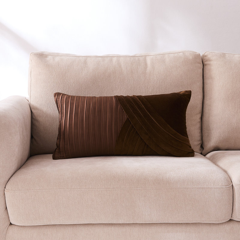 Shitake Velvet Pillow Cover Brown