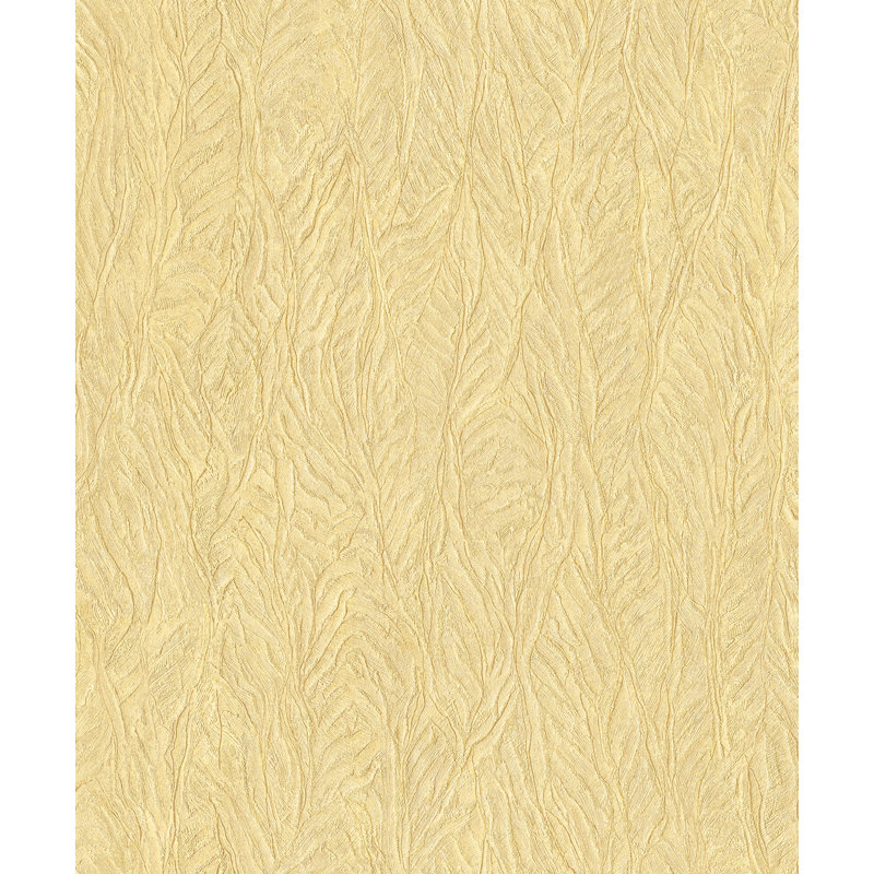 Adelphia Pearlescent Leaf Emboss Wallpaper Roll 10m x 53cm, Ochre