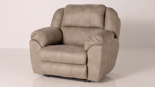 Huguley Power Lay Flat Recliner with Extra Extension Foot Rest Wildon Home Body Fabric: Brown Polyester