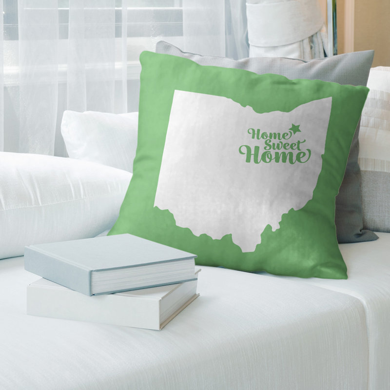Housse de coussin pour la maison, Joliet, 14 po x 14 po, Vert