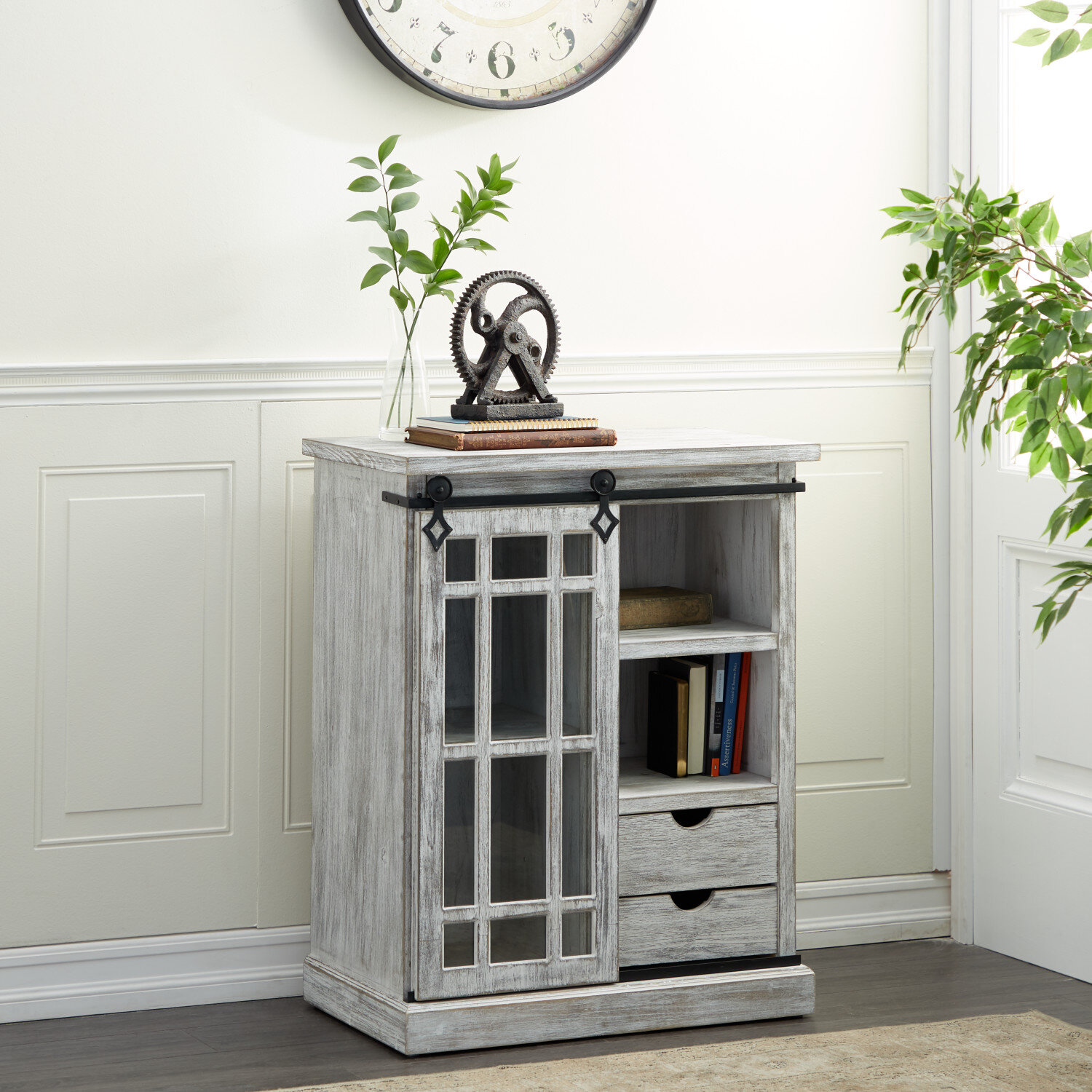 ClickDecor Nelson Storage Cabinet Dark Gray