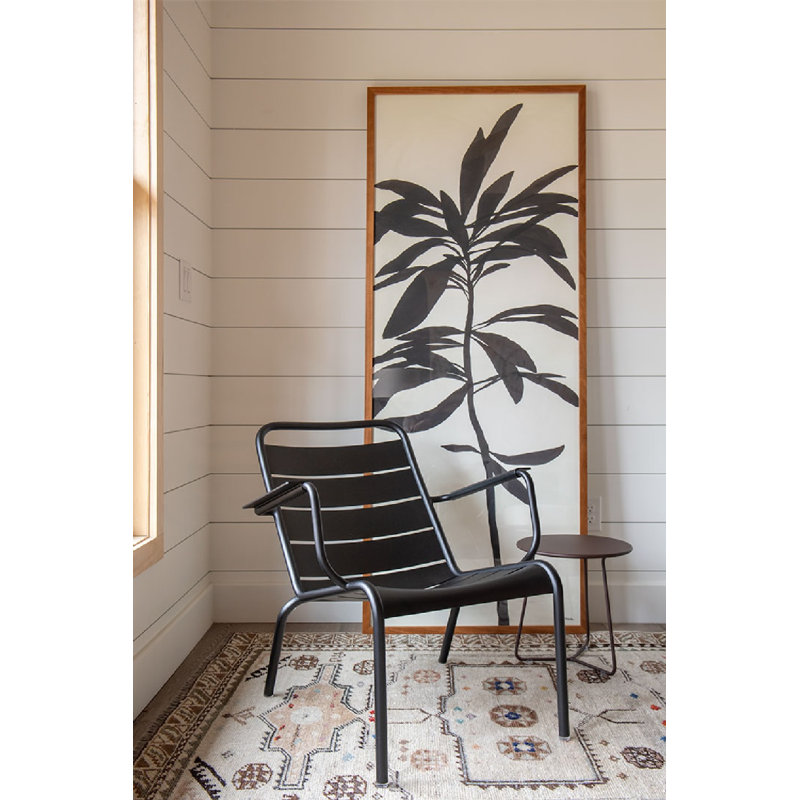 Luxembourg Metal Outdoor Lounge Chair, Liquorice