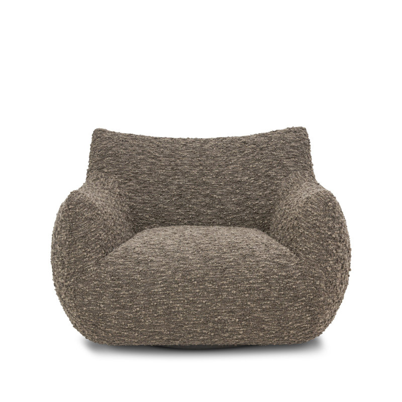 Margot Swivel Armchair, Solema Moss Boucle