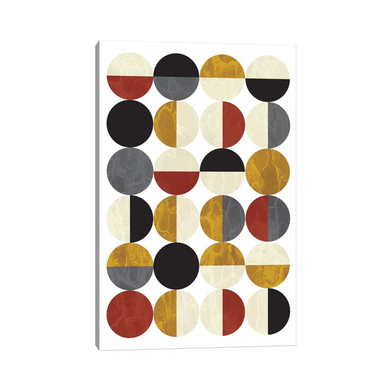 « demi-cercles », impression, Toile tendue, H 48 po x l 32 po x P 1,5 po
