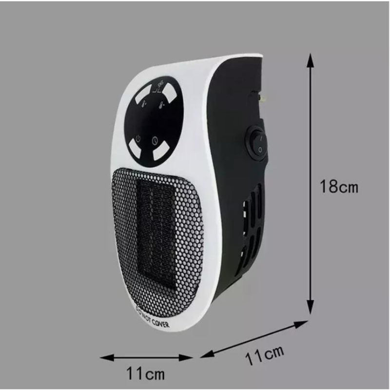 17 Stories Savir 400W 0 BTU Electric Compact Space Heater with Adjustable Thermostat and with Digital Display