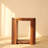Ovelo Brown Oak Side Table – Solid Wood End Table with Shelf-456016277